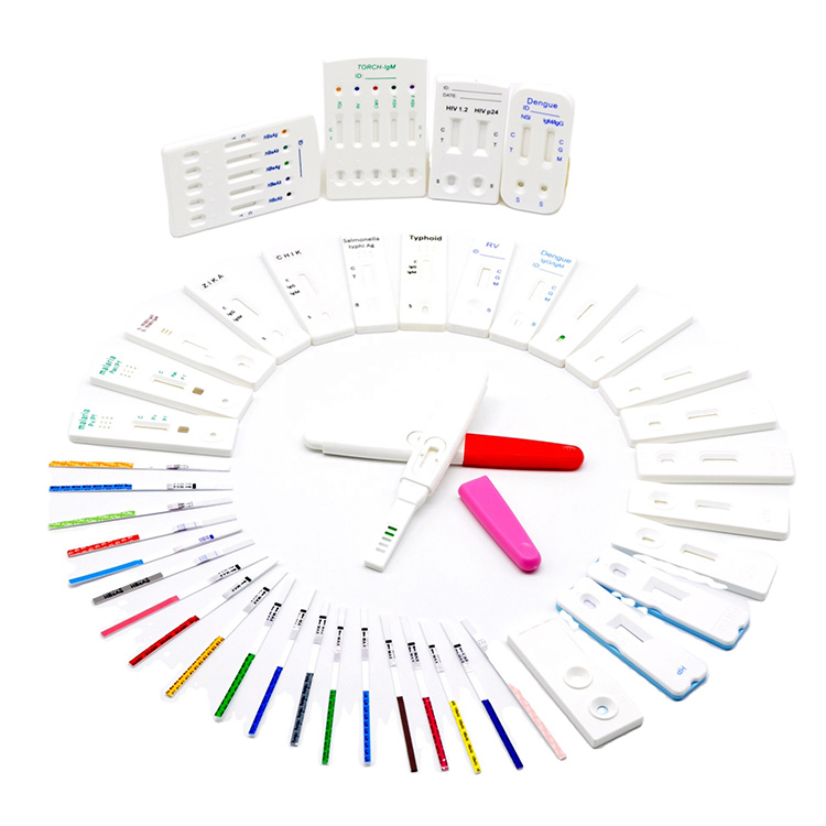 Zehaztasun handiko diagnostiko medikoko antigenoa eta antigorputz neutralizatzailea Malaria Igg Igm Hiv Hcg Gripea Pcr A + b Swab Azterketa azkarreko kit